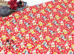 Japanese Fabric Cotton Shiba Inu Animals Print DIY Kimono Curtain Craft Clothes