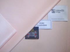 JOHNSTONS OF ELGIN 100% CASHMERE “Mimi Pink” JACKETING/COATING FABRIC = 1.0 m