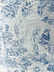 NOVELTY Sewing Quiltie Ladies by Sallie Astheimer # 2267 BLUE for Andover BTFQ