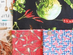 I SPY Pastry Chef Food Drink Fat/ Long Quarter 1/2 Yard Quilt Fabric Bundle Lot