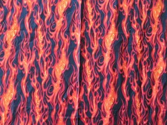Movin’ on Screen Print Fire Flames Print Design Craft Fabric, 66” x 42”