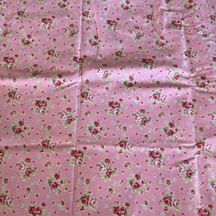 Floral Collection Flower Sugar Japan Pink Roses Tossed On Hot Pink Lecien BTY