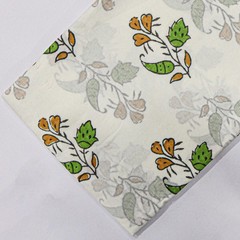 Indian Block Print Fabric Cotton flower Dress Fabric by the yard
