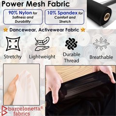 2 Yards Grey 60 Inch Power Mesh Fabric 4Way Stretch 90% Nylon 10% Spandex