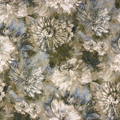 Watercolor Floral LAKESIDE Green Cotton Drapery Curtain Upholstery Fabric BTY