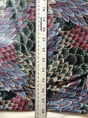 Vtg Stanley King Studio Soil & Stain Repeller Screen Print Floral Fabric 59×56″