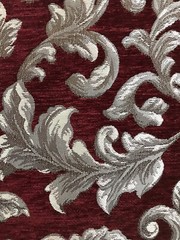 Luxurious Chenille Floral Vine Fabric for Sofa Cushion Cover Chair, Sold by Yard