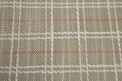 Keelson Sedona Rust White Taupe Plaid Bella Dura Home Indoor Outdoor Fabric