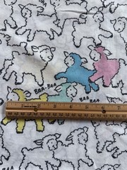 3 yds x 44” Vintage BAA BAA Sheep Lambs Pastels on White Cotton Princess Fabrics
