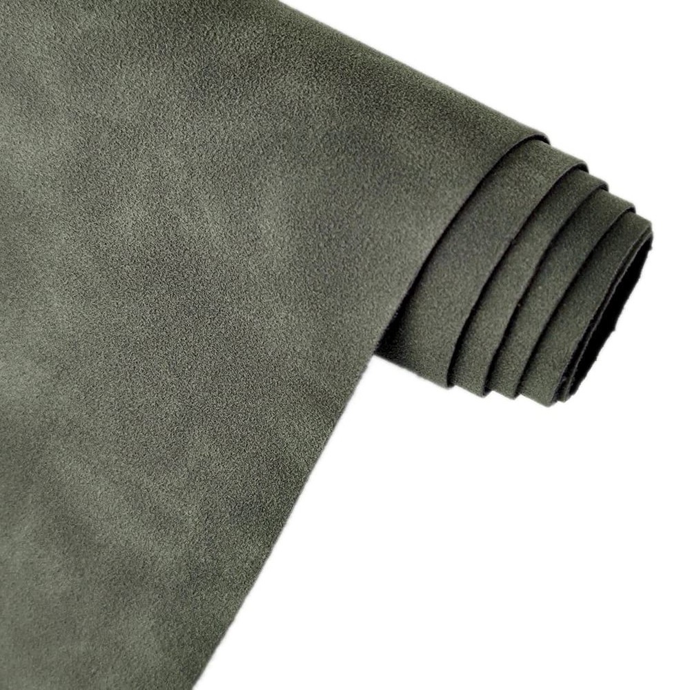 Dark Green Faux Suede Fabric Roll Soft Synthetic Leather for DIY Crafts