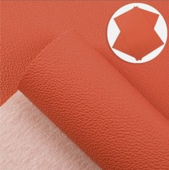 Solid orange red Litchi Texture FAUX LEATHER SHEET 8″ x 12″ WHOLESALE 1099262