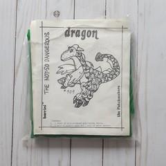 Vintage 1981 The Patchmakers Panel for The Not-So Dangerous Dragon Green