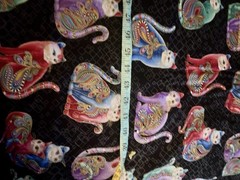Large Scale Rainbow Cat i Tude II #7559M Ann Lauer Grizzly Gulch Benartex BTFQ