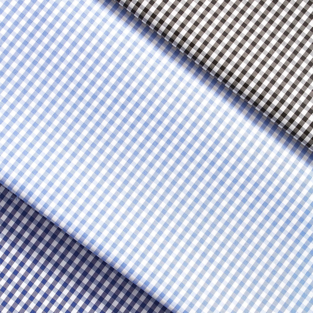 Suave 1/8″ Gingham Check Shirting Poplin Fabric – 57/58″ By The Yard