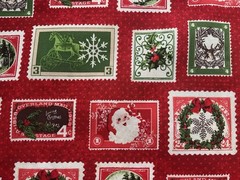 Fabric Christmas Stamp 43”x 36”By brother sister design studio 00