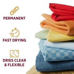 Fabric Fusion Permanent Washable Flexible Drying No-Sew Adhesive Glue for