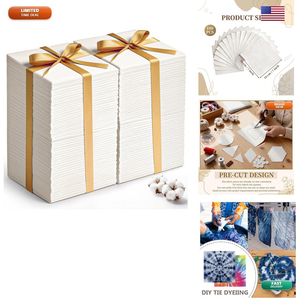 ERLCZHU 100 Pcs 7×7 Inches Cotton Fabric Squares Precut Quilting Fabric Bundles