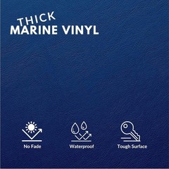 Marine Vinyl Fabric – Durable Outdoor Upholstery in Blue, 1 Yard Cut 36″x54″