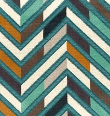 Brentano Pandora Arcachne Blue Chevron Upholstery Fabric By the Yard A403