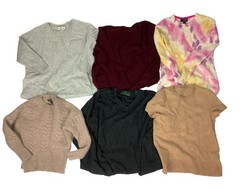 LOT OF 6 100% Cashmere Sweaters Bundle Flawed Crafter Cutters Fabric 2.12 Lbs CT