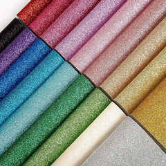 18 Pieces Glitter Faux Leather Sheets, 8×12 Inches Shiny PU Soft Leather Fabric
