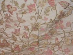 Beacon Hill, Bosque Floral, 100% Silk, Floral with Birds, Remnant, Color Citrine