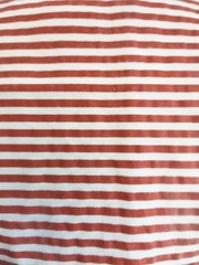 VINTAGE RED/WHITE STRIPE COTTON FABRIC – 2 pieces – 20″x42″ & 12″x42 -1/8 Stripe