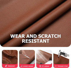 Marine Vinyl Faux Leather Fabric, Brown, 54 In x 12 In, Upholstery & Crafts