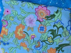 JO ANN FABRIC COTTON FLOWERS REMNANT 43″L X25″W FLORAL