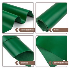Bright Green Tooling Leather Square Sheets 2.0MM Thick Cowhide 12×24 Inch Arts