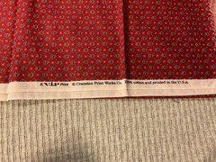 Four Different Calico Prints Beige Red Blue Tan Total 2 Yards + 17”