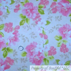 BonEful Fabric FQ Cotton Quilt Color Rainbow Stripe Pink Green White Glitter Dot