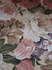 Vintage Richloom BTY Floral Large 100% Cotton 54″ Wide Shabby Chic Cottage