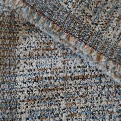 MCM Designtex Upholstery Fabric “Dapple” Shoji Nubby, Blk, Blue Textured 4 yds