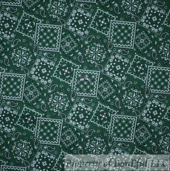 BonEFul FQ Cotton Quilt Dark Kelly Green Tone Calico Tiny Flower Blender Print S