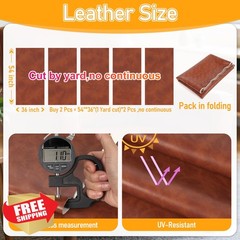 Meneng Brown Crazy Horse vinyl faux leather 1Yd