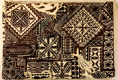 Cotton Tribal African Fabric Beige & Brown Print MUDCLOTH DESIGN 2 2/3 yds x 36″