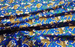 Korean Traditional Fork Paint Magpie Tiger Patterned Fabric made in Korea BTHY