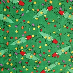 Springs Creative Christmas Holiday Deer Party Lights Cloth Fabric, 42″x72″/ 2yds