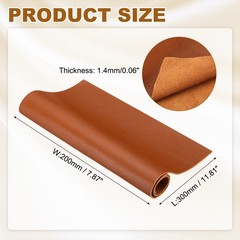 Genuine Leather Sheet, 7.9″x11.8″ Full Grain Leather Pieces, Tan