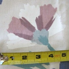Stanley King Screen Printed Designer Fabric Dupont Treated Mod Flowers 3 Yards