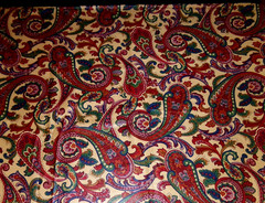 Stanley King Studio Warm PAISLEY Print Upholstery Fabric DuPont Teflon 4+ Yards