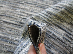 Decorators Upholstery Fabric Metaphores Blues Black Grey Ivory Striated 7.88Yd