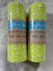 Lot of 2 Crafter’s Square Decorative Mesh New 6 in x 3 yrd