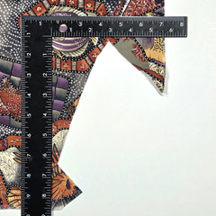 Faux Patchwork Exotic Fish Purple Sampou The Red Sea Kaufman Cotton Fabric 27″L
