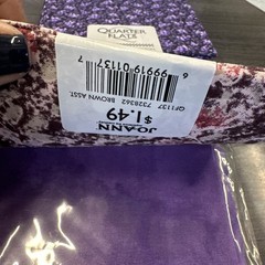 12 Quarter Flats 100% Cotton Jo-Ann Fabric Sewing Quilting NOS Patterns Purple