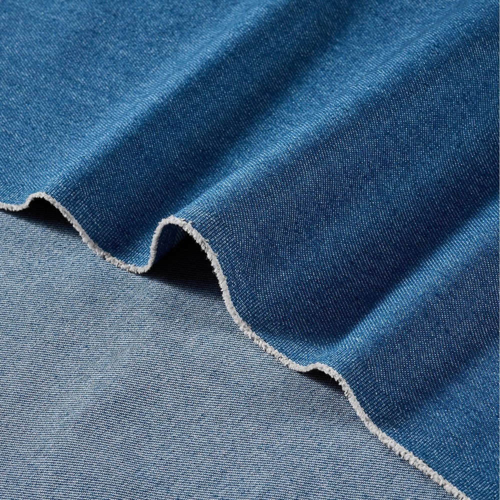9oz Washed Denim Fabric 1 Yard 71in Wide Blue Jean Cloth for Sewing Crafts