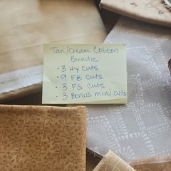 Assorted Brands – MODA, Robert Kaufman, Andover Tan/Cream Floral Cotton Fabric