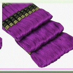 25 Stranded Cotton Embroidery Threads 8m Purple