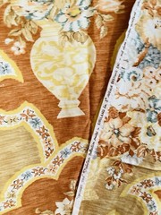 5th Avenue Designs Upholstery Fabric Trafalgar Collection Yellow Vase Motif Engl